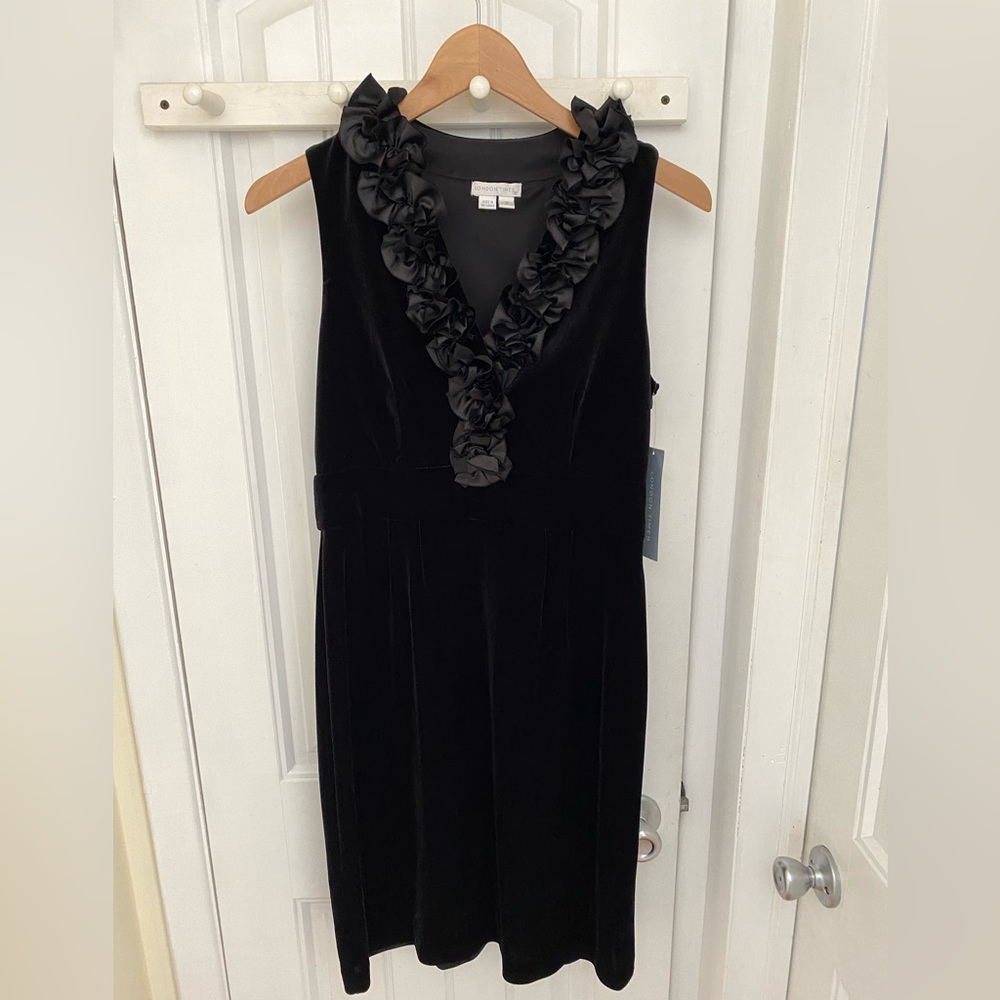 NWT Black Velvet Dress | London Times Size 8